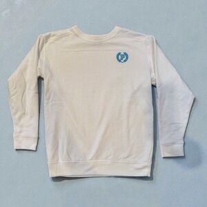 Pink VS White Campus Sweatshirt with Blue Logo - Size XS
